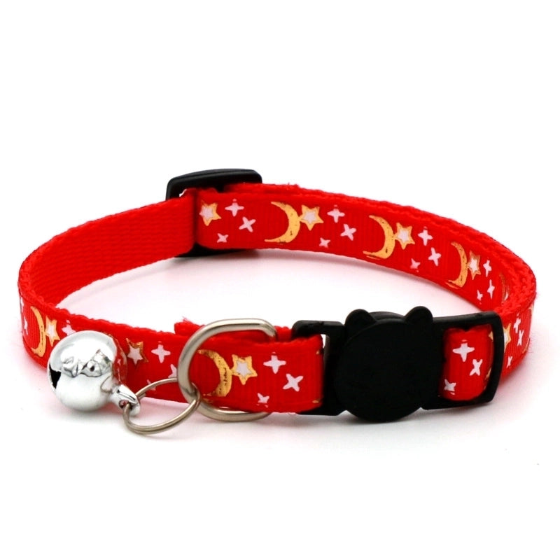 Pet Bronzing Moon Xingx Cat Dog Collar Cat Buckle Gold Separated Reflective Safety Buckle Collar