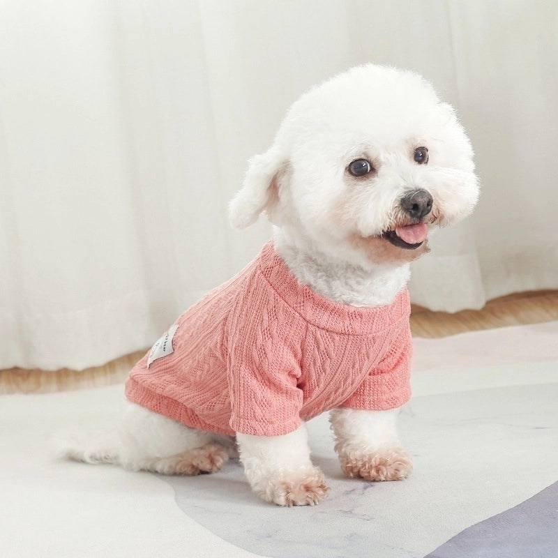 Minimalist Yarn Solid Color Pet Clothing