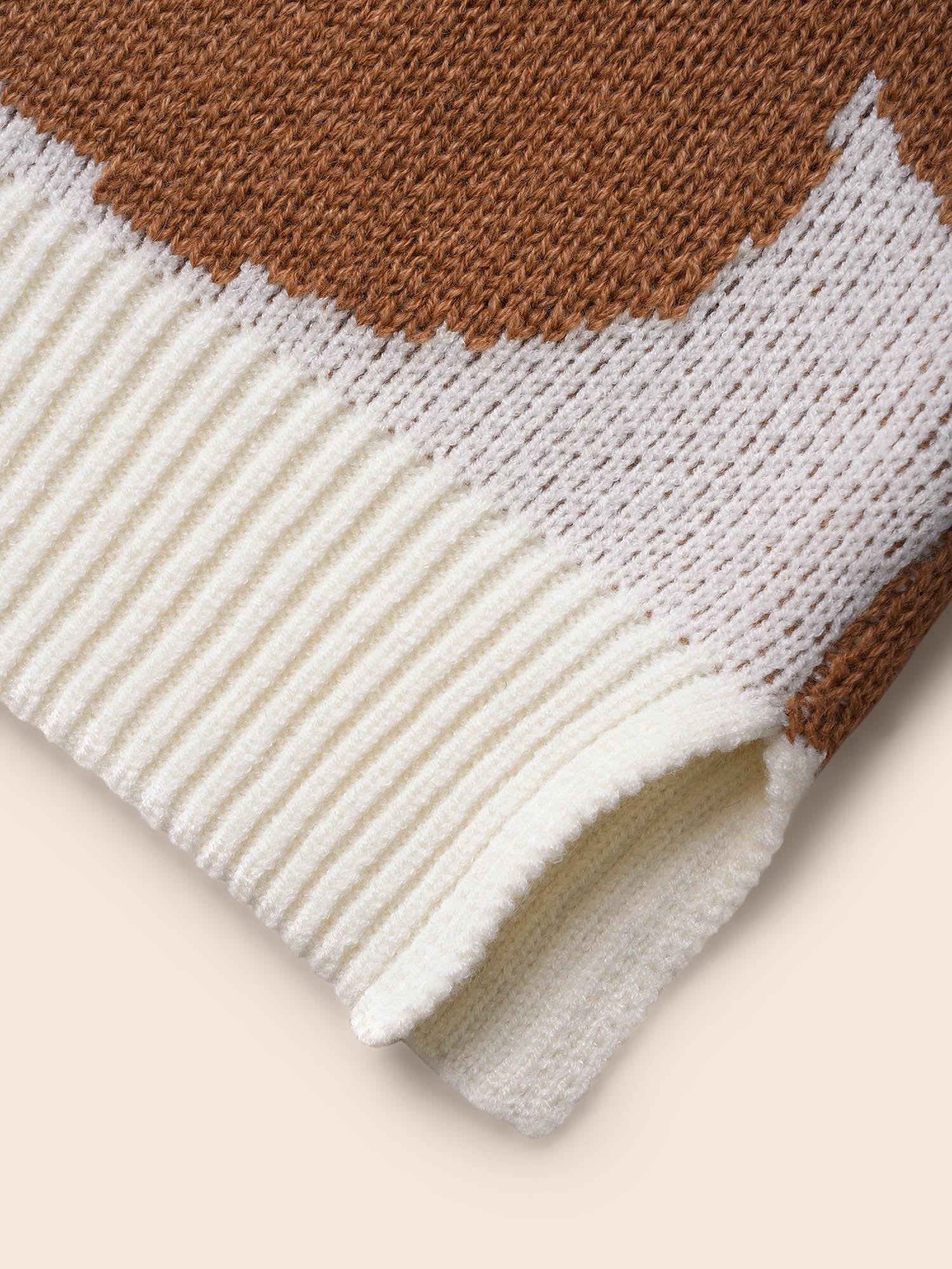 Floral Jacquard Drop Shoulder Sleeve Pullover