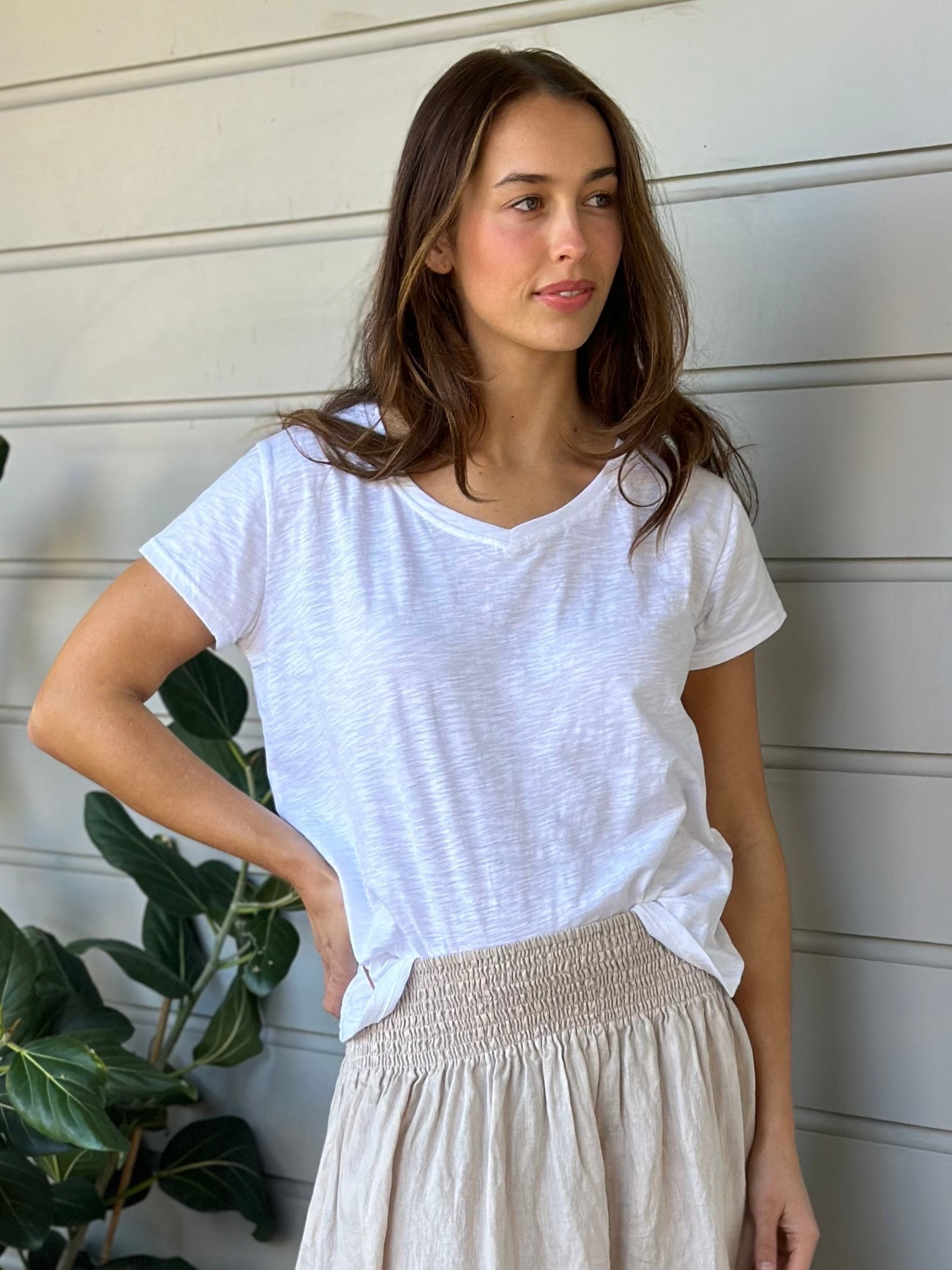 relaxed tee - white cotton