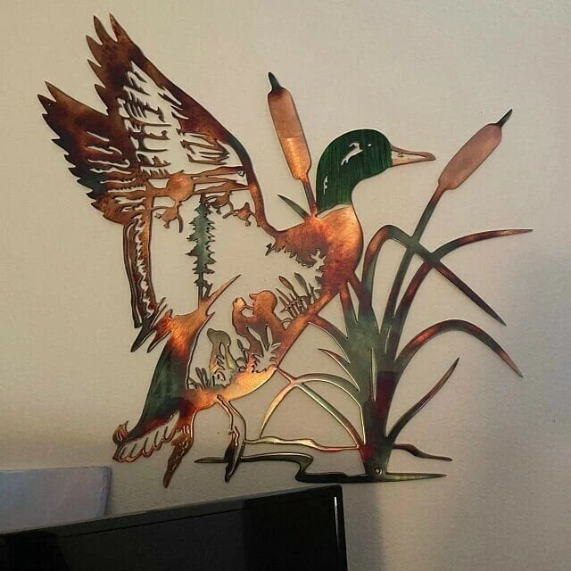 Wild Duck Metal Decorative Pendant