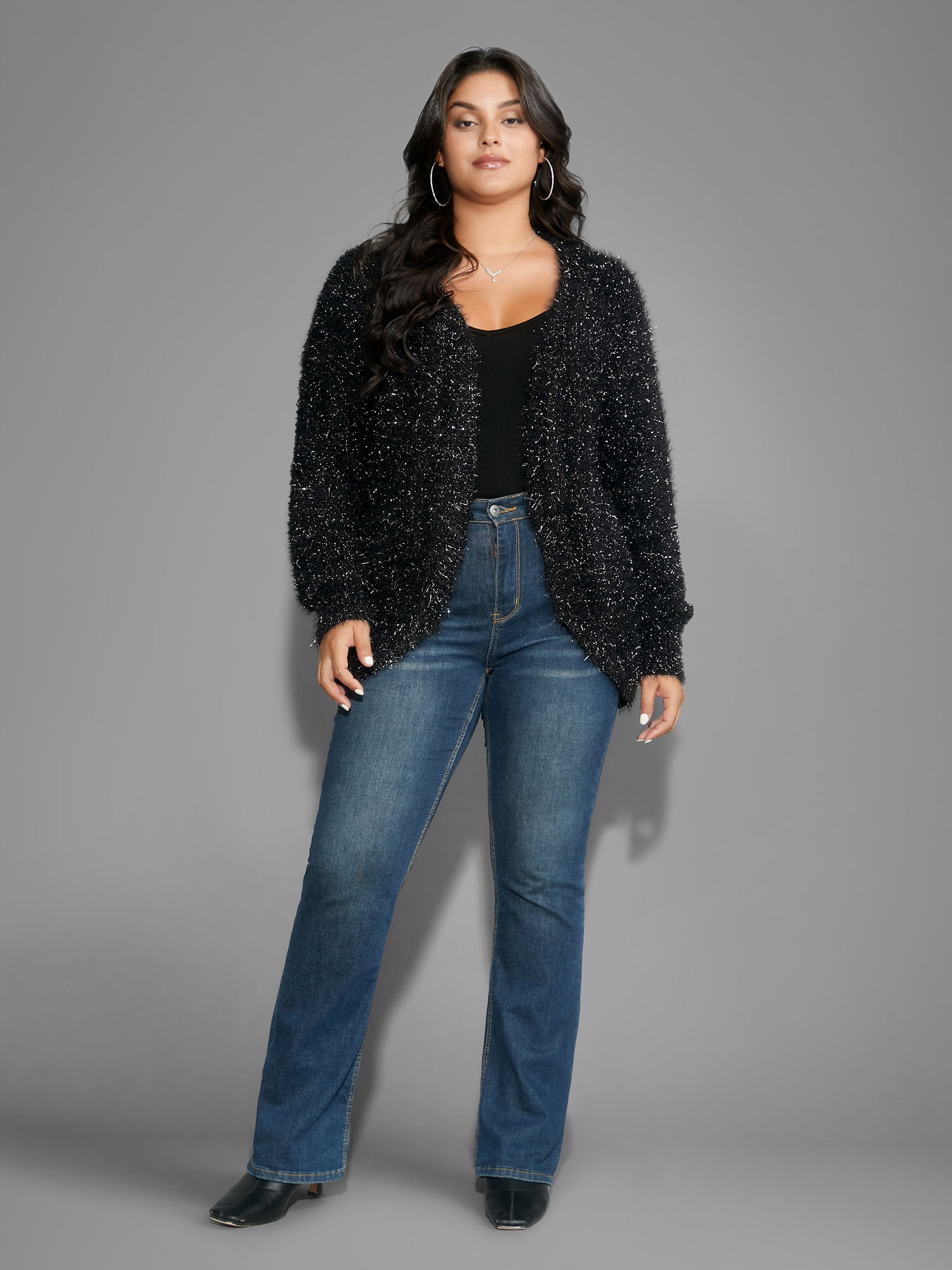 Luxe Fluffy Open Front Cardigan