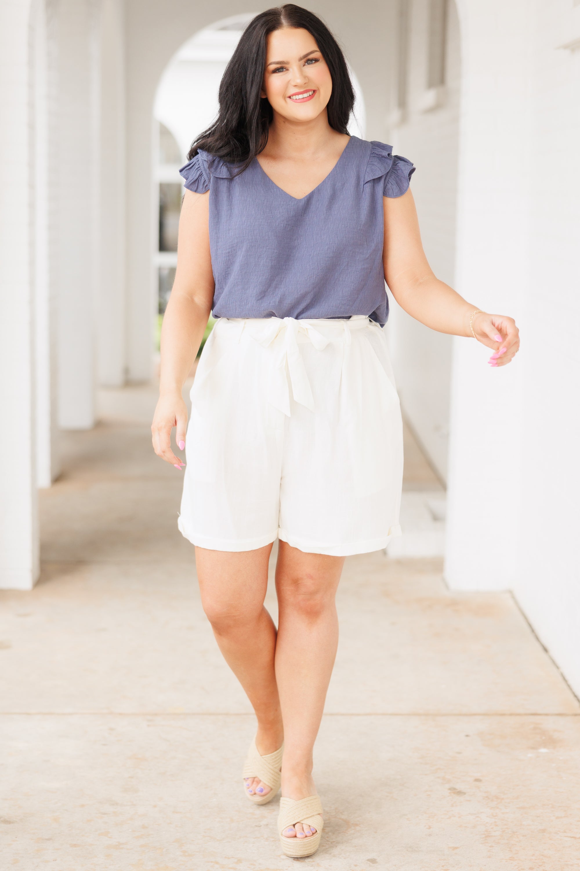 Make A List Top. Denim