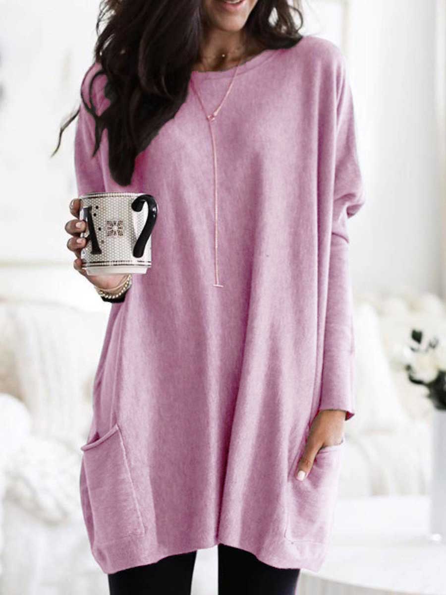 Long Sleeve Pocket T-Shirt Top