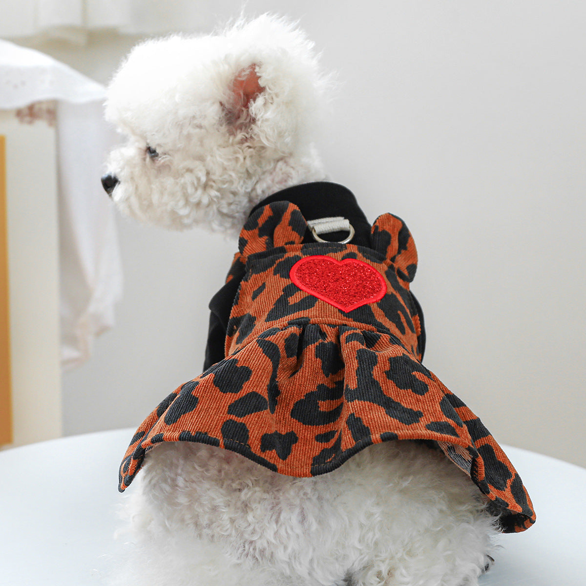 Leopard Printed Warm Dog Dress/Jumpsuits