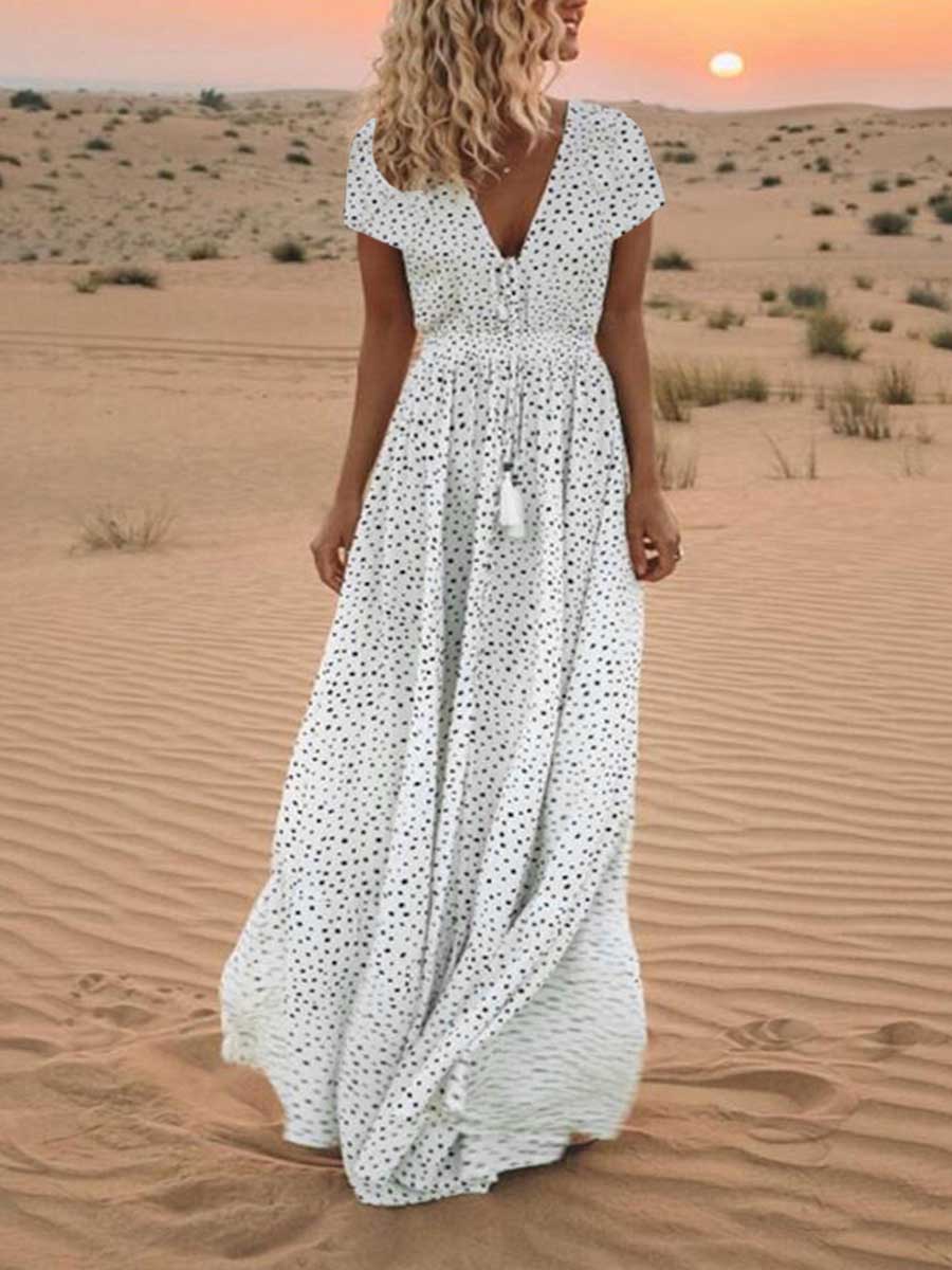 Polka Dot Bohemian Dress