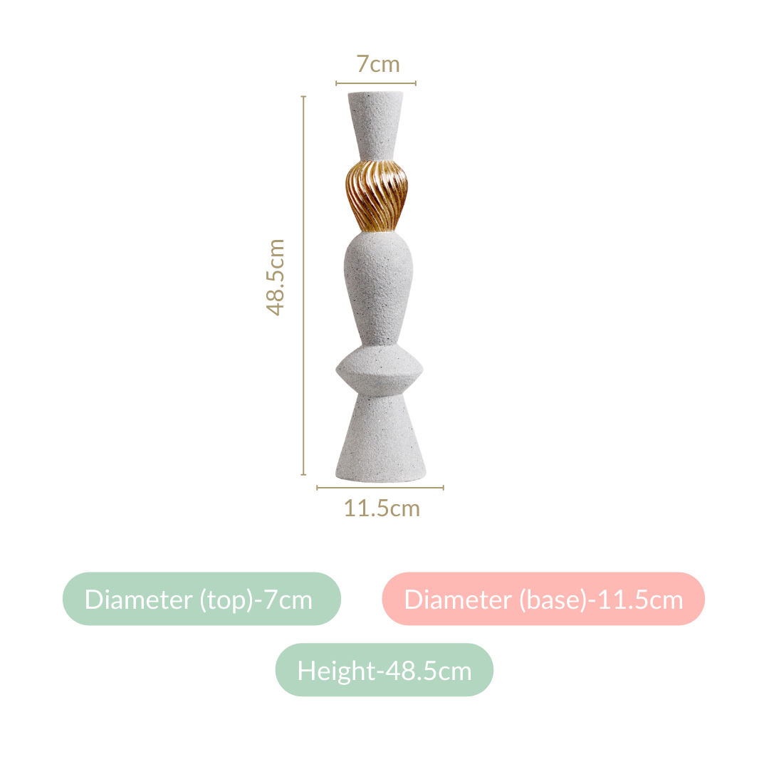Quartz Sand Finish Texture Pole Showpiece