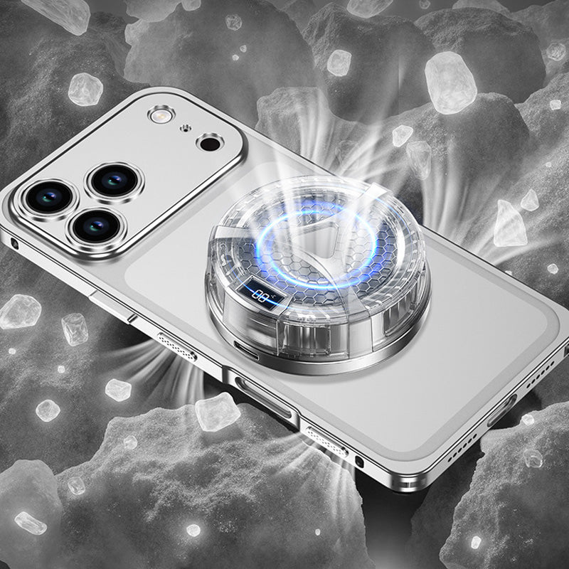 Metal Bare Frame Heat-Dissipating iPhone Case with Seahorse Buckle Design