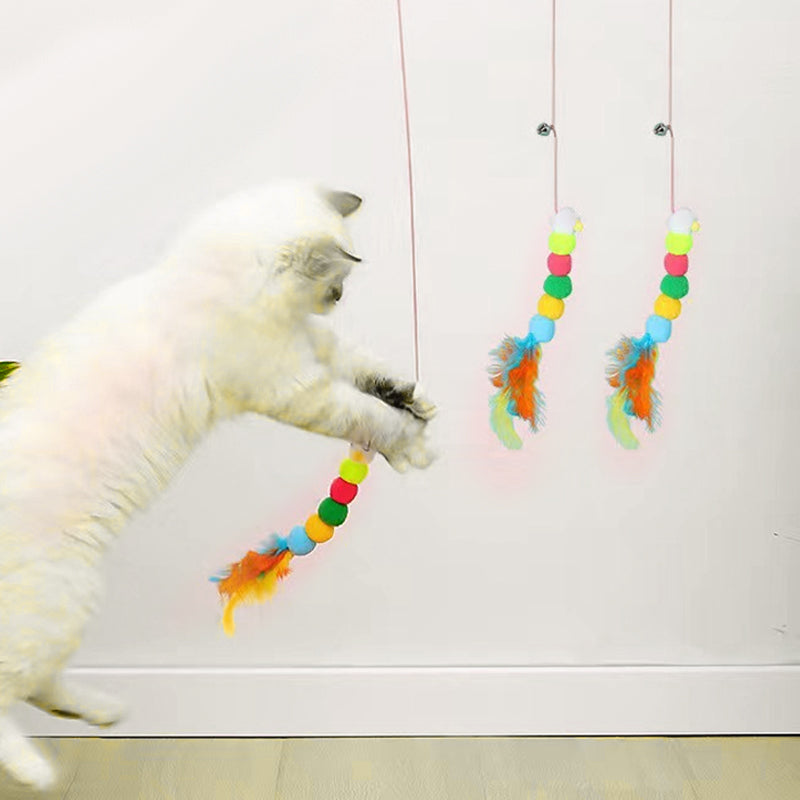 🔥Hot Sale😻Adjustable Hanging Cat Interactive Toy🧶