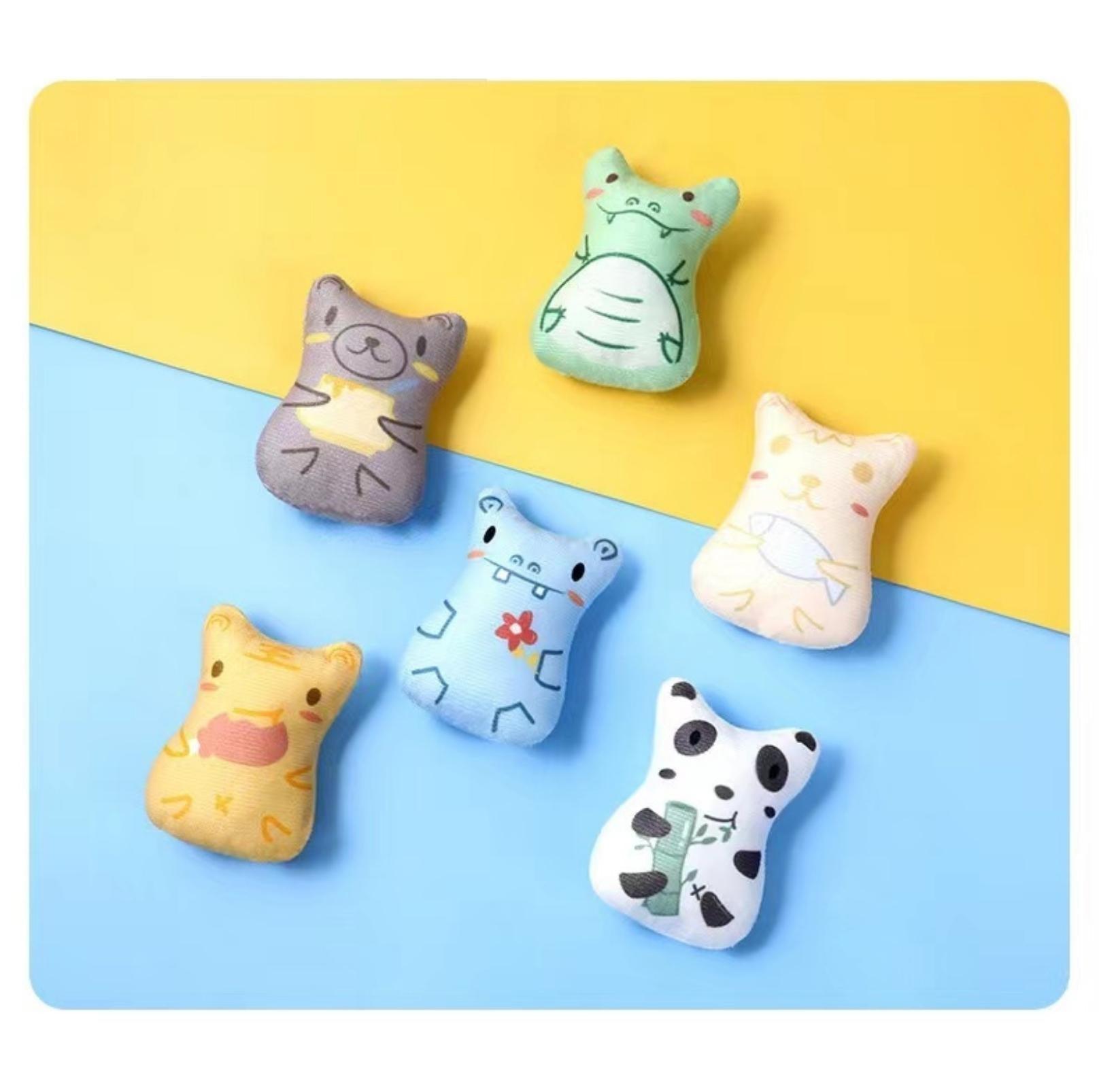 Cartoon Animal Design Chewing Cat Toys With Catnip