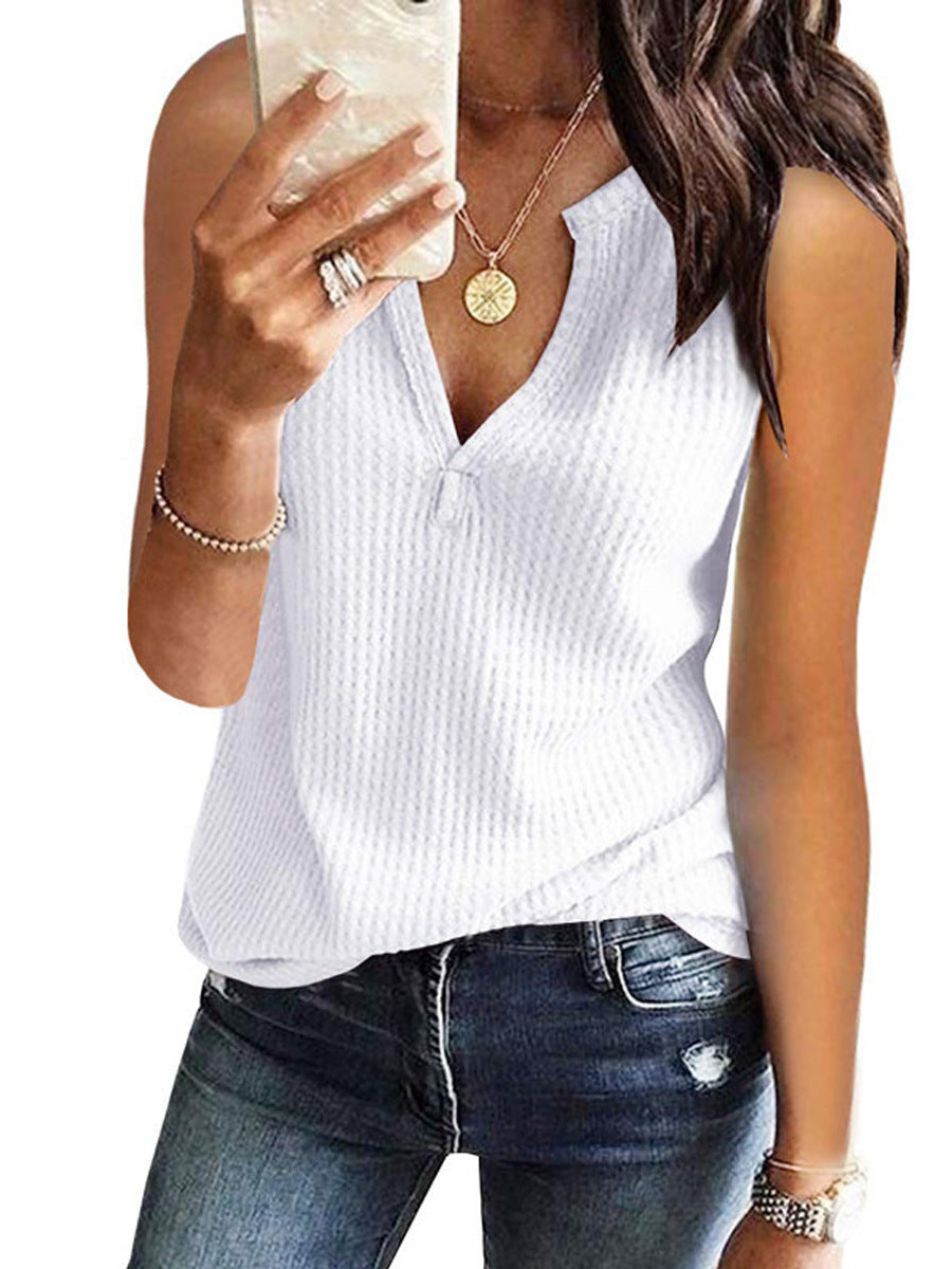 V-Neck Solid Color T-Shirt (16 colors)