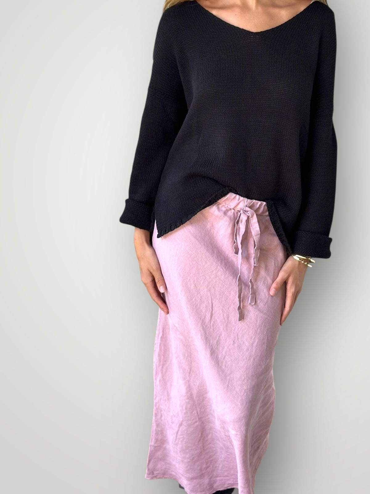 dusty rose linen