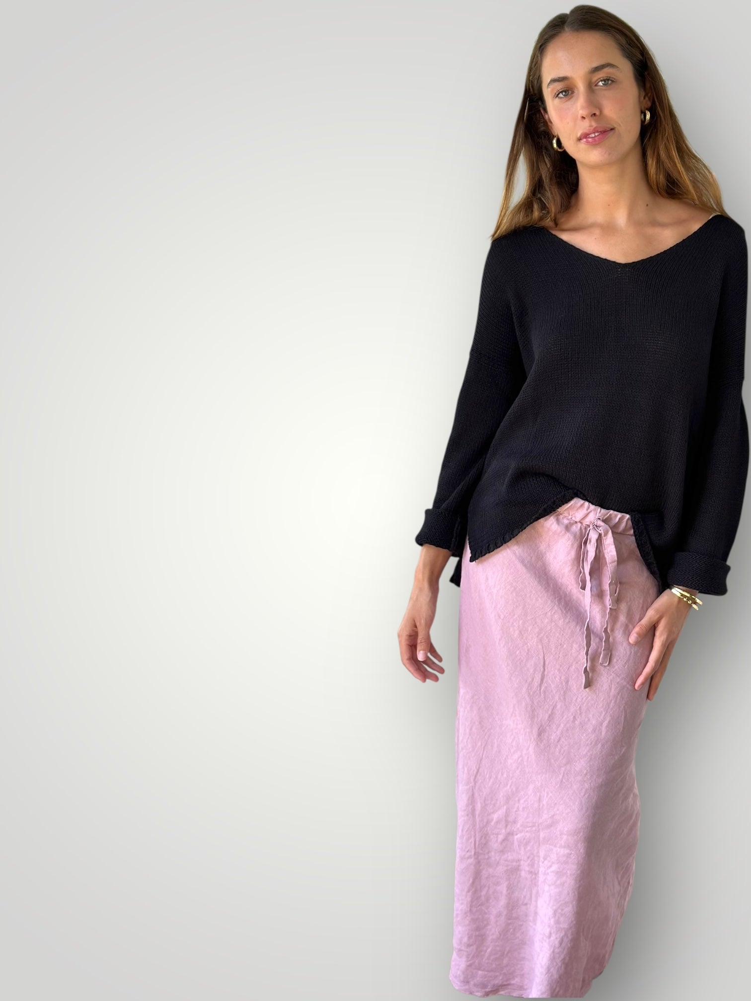 dusty rose linen