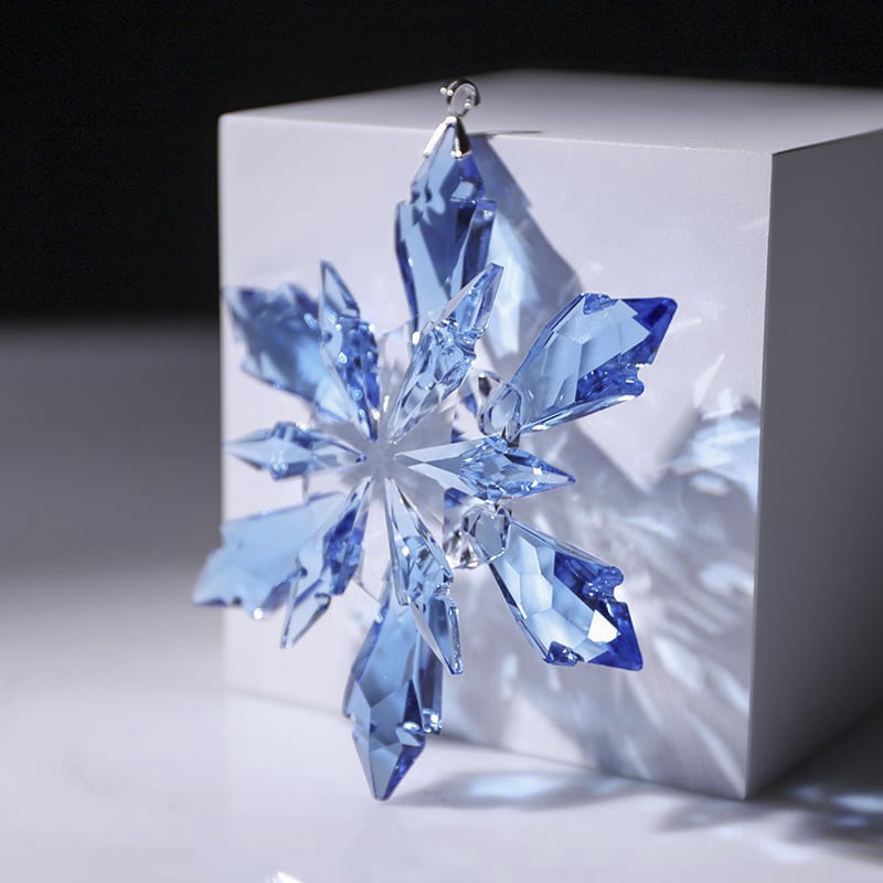 💎Crystal Ornament Snowflake Christmas Tree Ornament Decor Glass Car Pendant Festival Gift💎