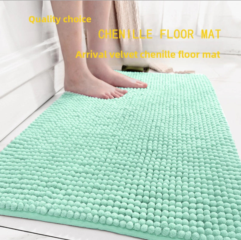 Hot Chenille Short Plush Floor Mat Bathroom Bathroom Absorbent Bedroom Door Carpet