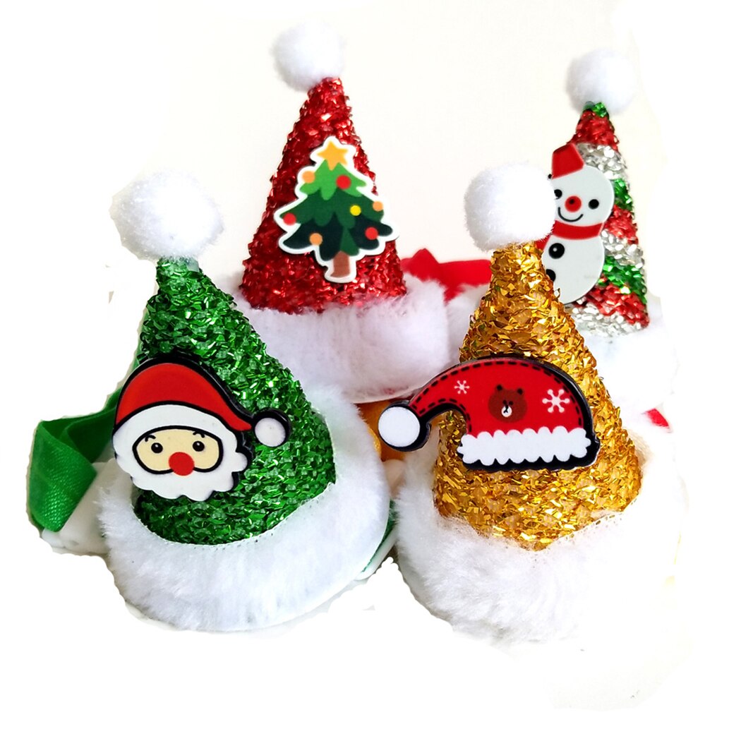Glitter Christmas Hats For Dogs