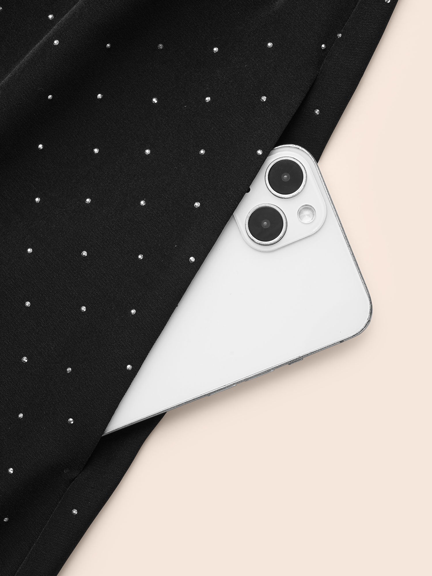 V Neck Rhinestone Patchwork Ruffles Dress