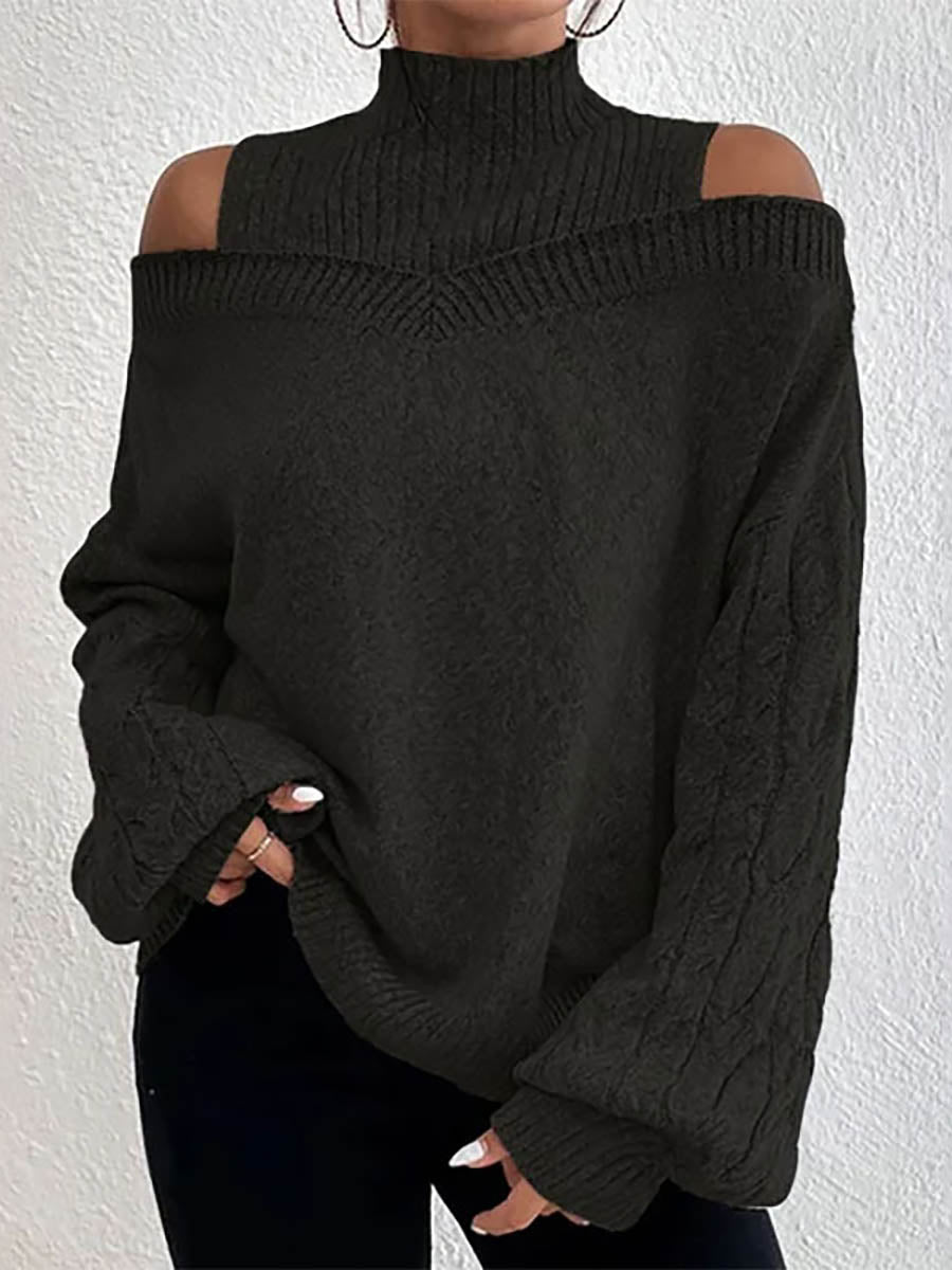 Drop Shoulder Lantern Sleeve Sweater