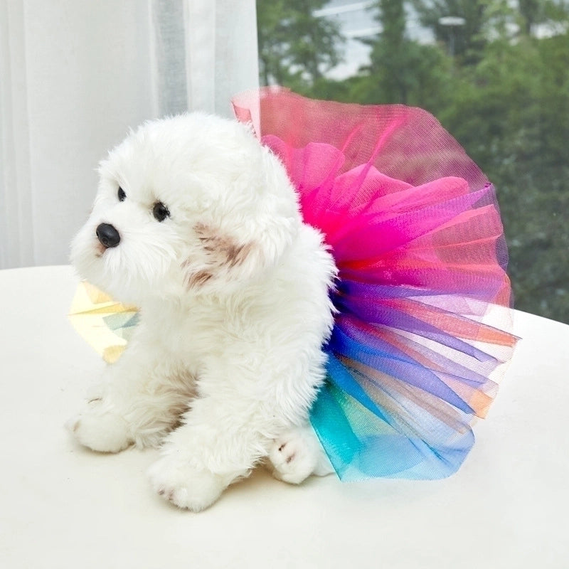 Summer Pet Bright Silk Yarn Dog Strap Skirt
