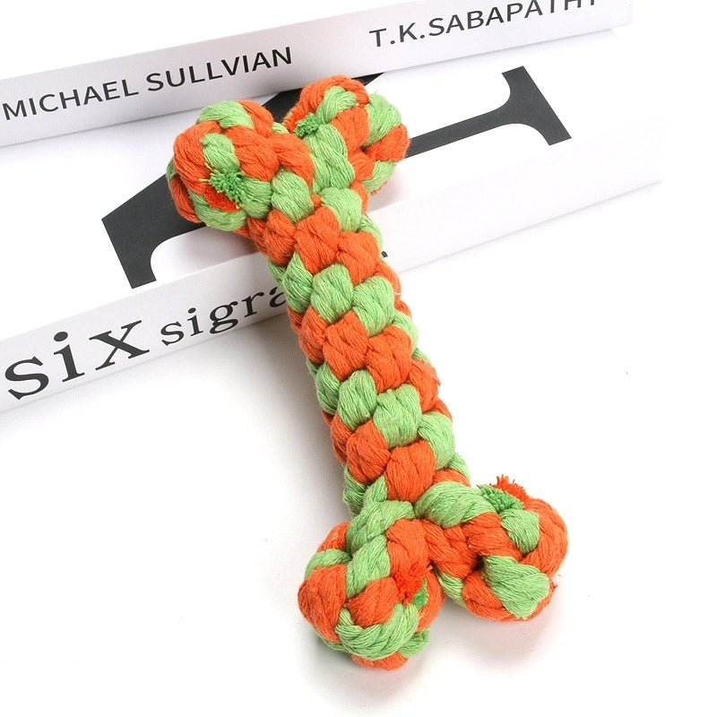 Accessories Bone Shape Woven Cotton Rope Pet Toy
