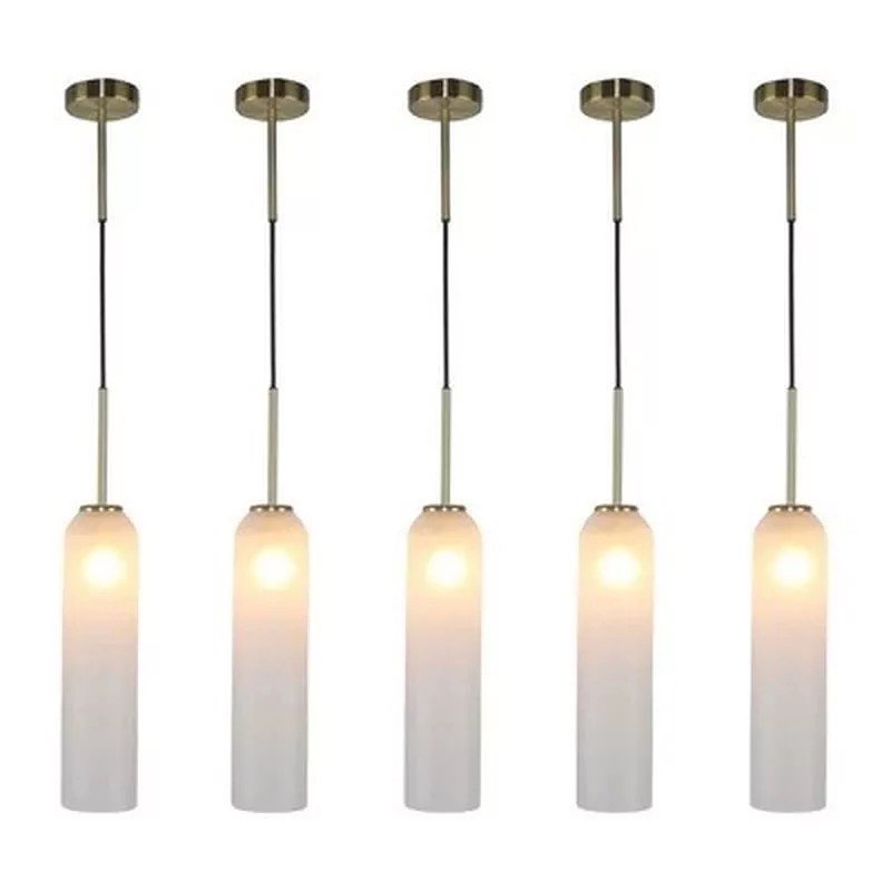 Modern Vertical Wall Light with Frosted Glass Shade