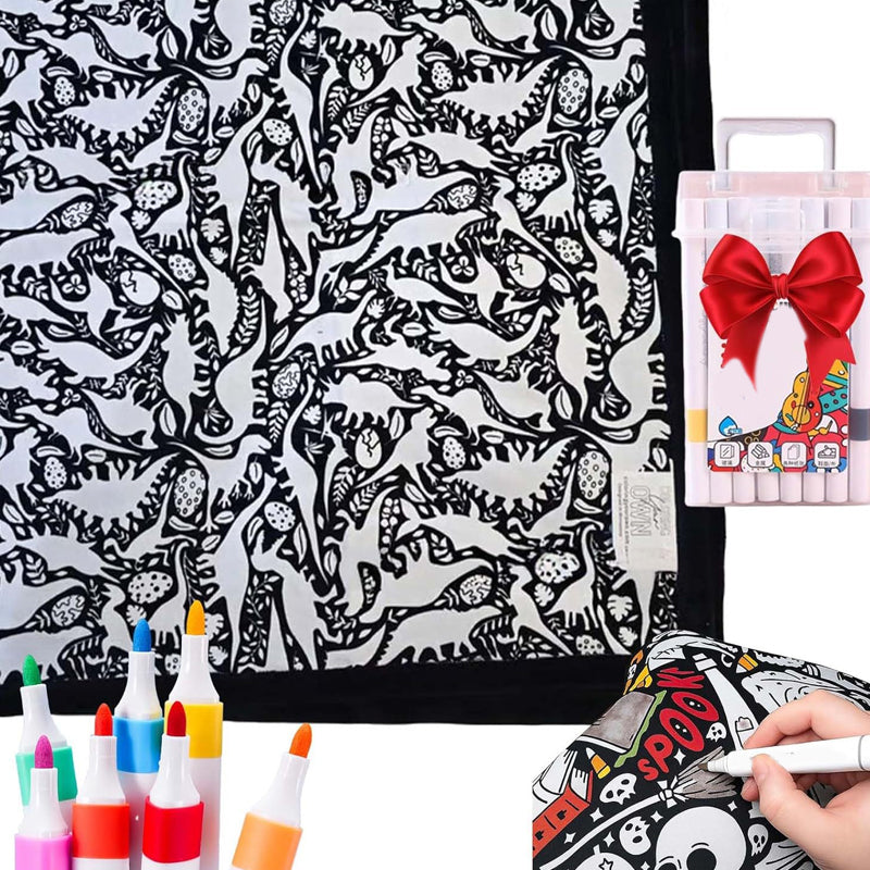 DIY Coloring Blanket with Markers