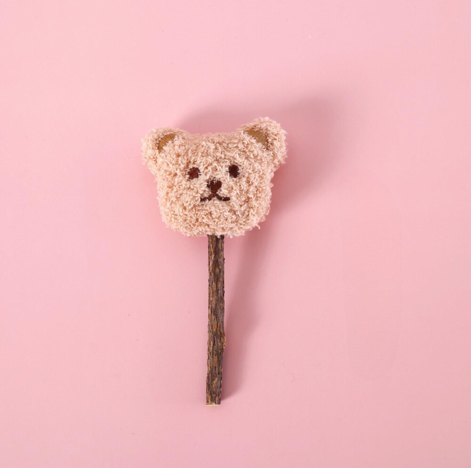 Polygonum Stick Cat Toys - Plush Cartoon Design