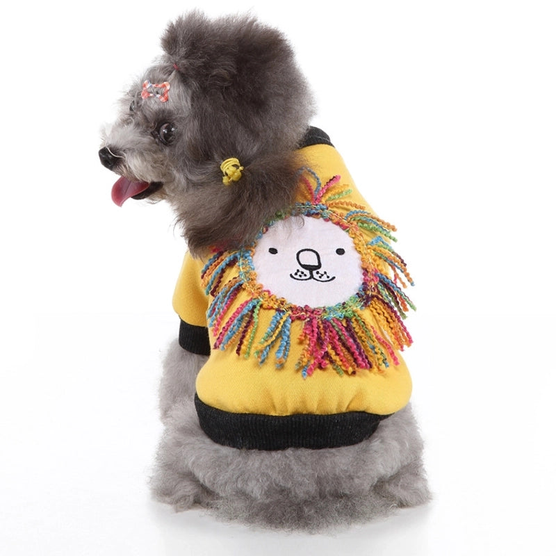 Casual Polyester Lion Pet Clothing