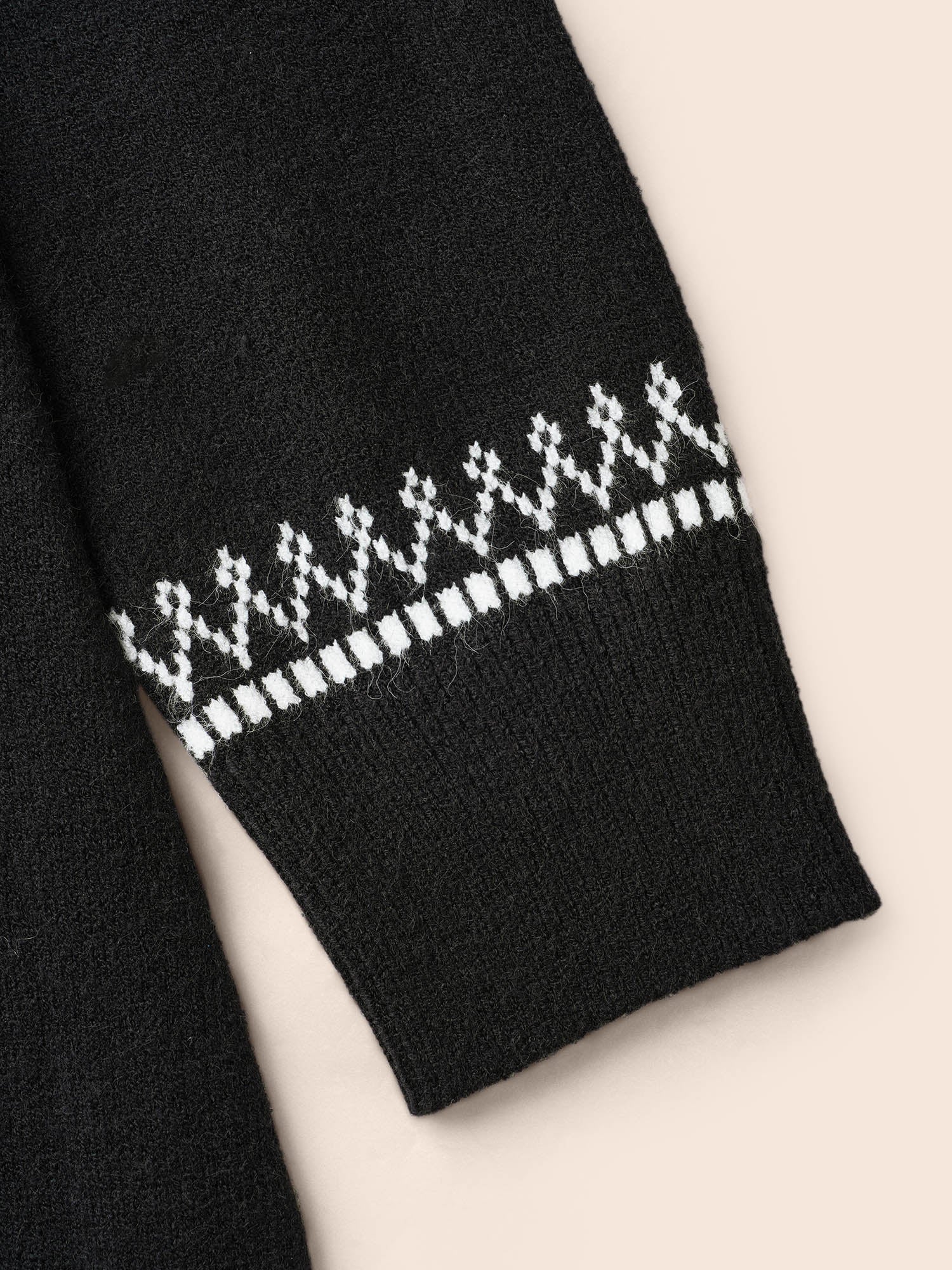 Supersoft Essentials Geo-embroidery Fair Isle Fitted Sweater Dress