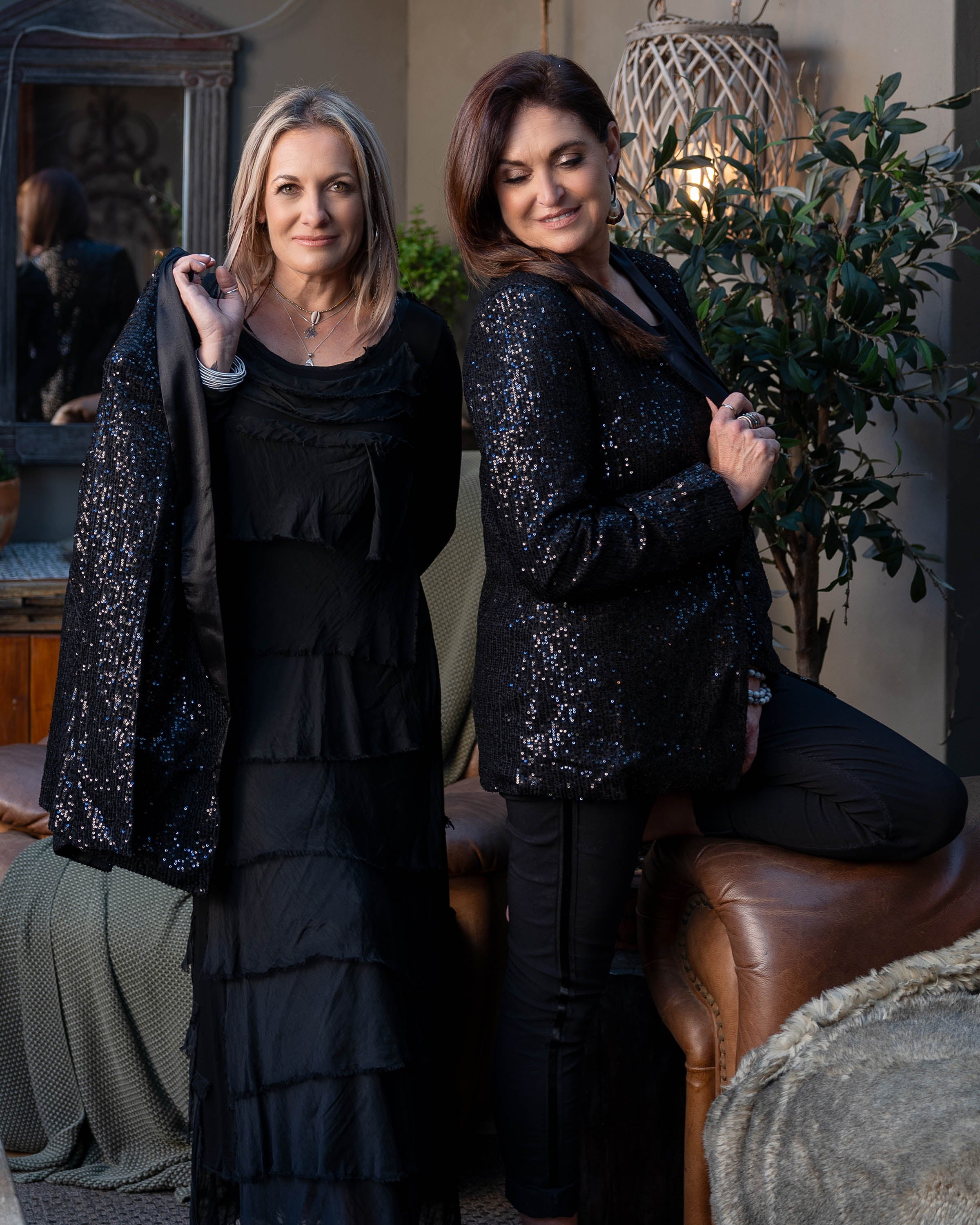 Starry Night Sequin Jacket | Black