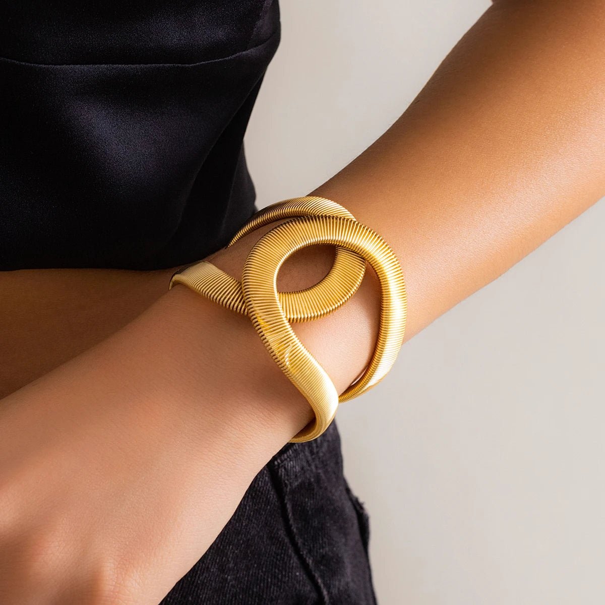 Chunky Spiral Cuff Bracelet