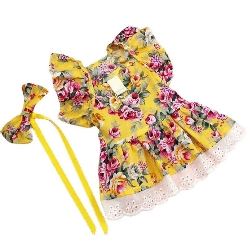 Cute Cotton Flower Bow Knot Pet Clothing