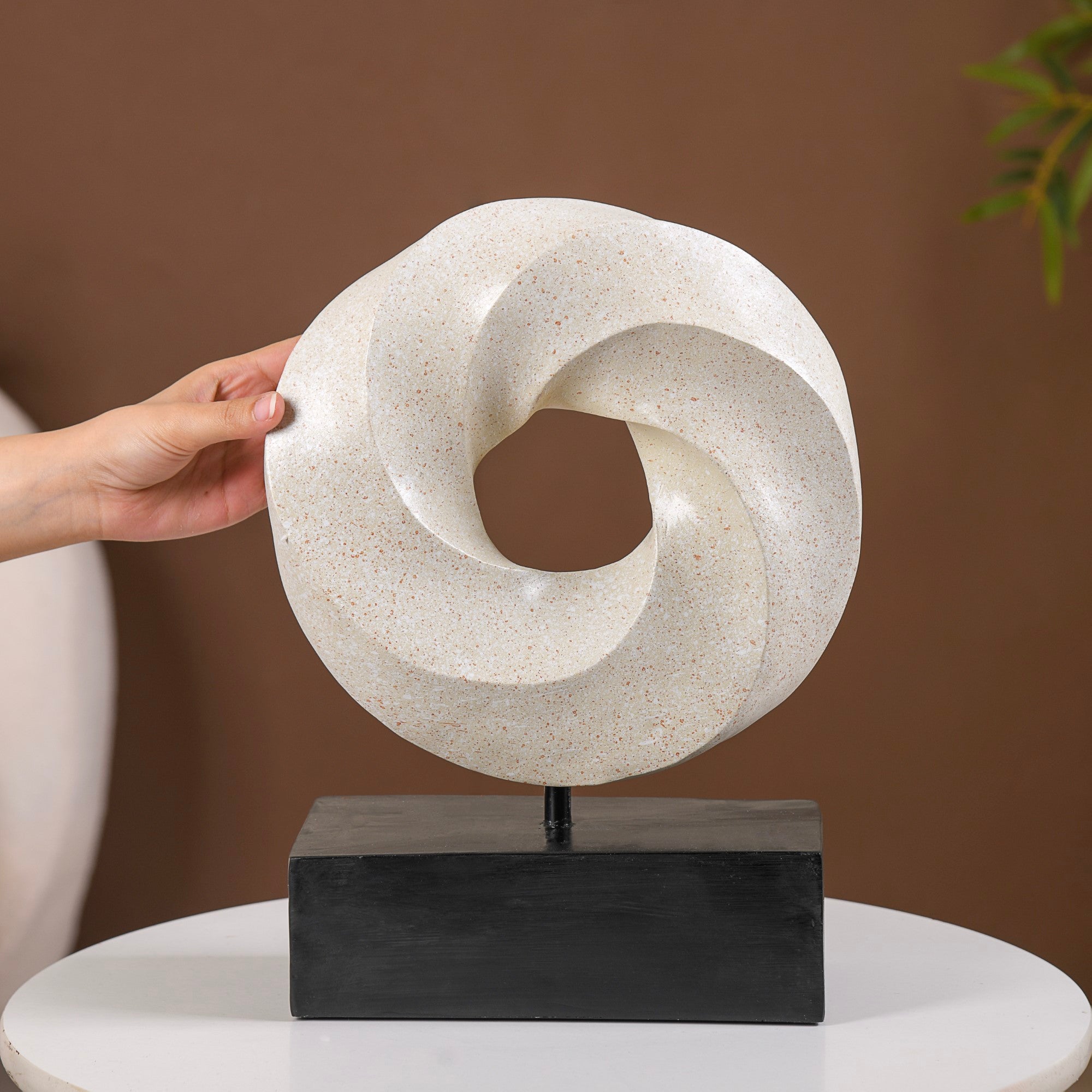 Vortex Art Decor Showpiece White