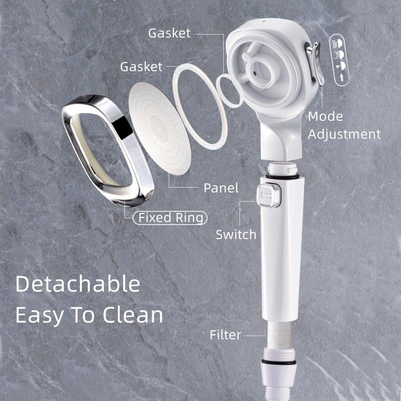🎁  - 4-mode Handheld Pressurized Shower Head with Pause Switch