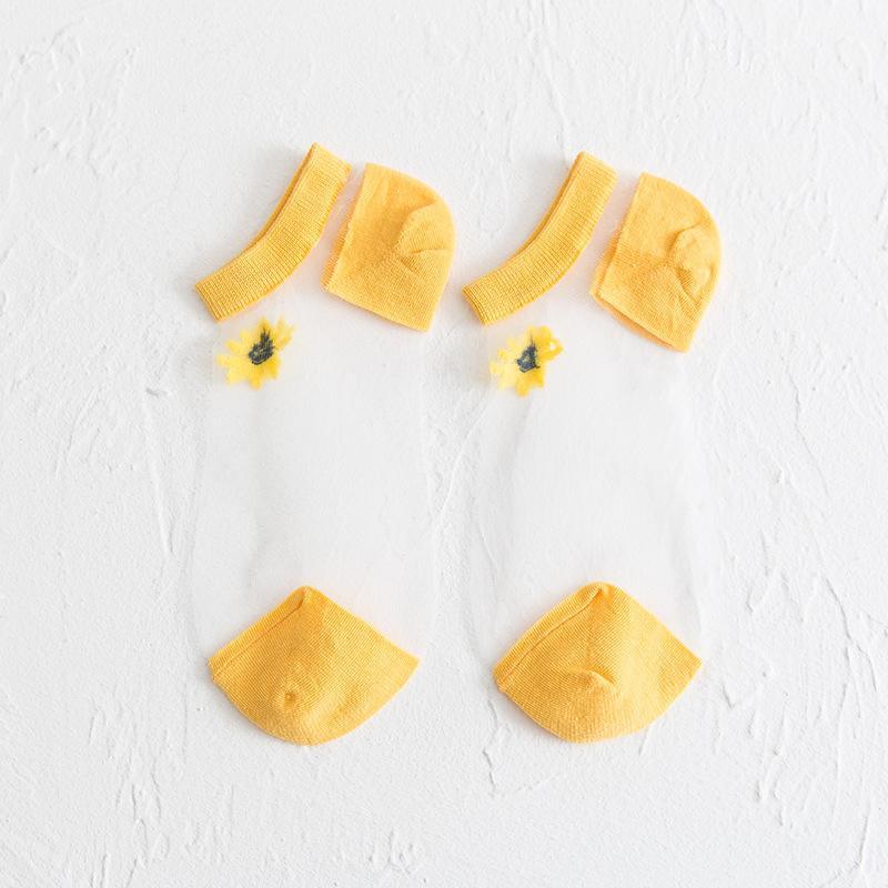 Translucent Daisy Socks. 5 pairs