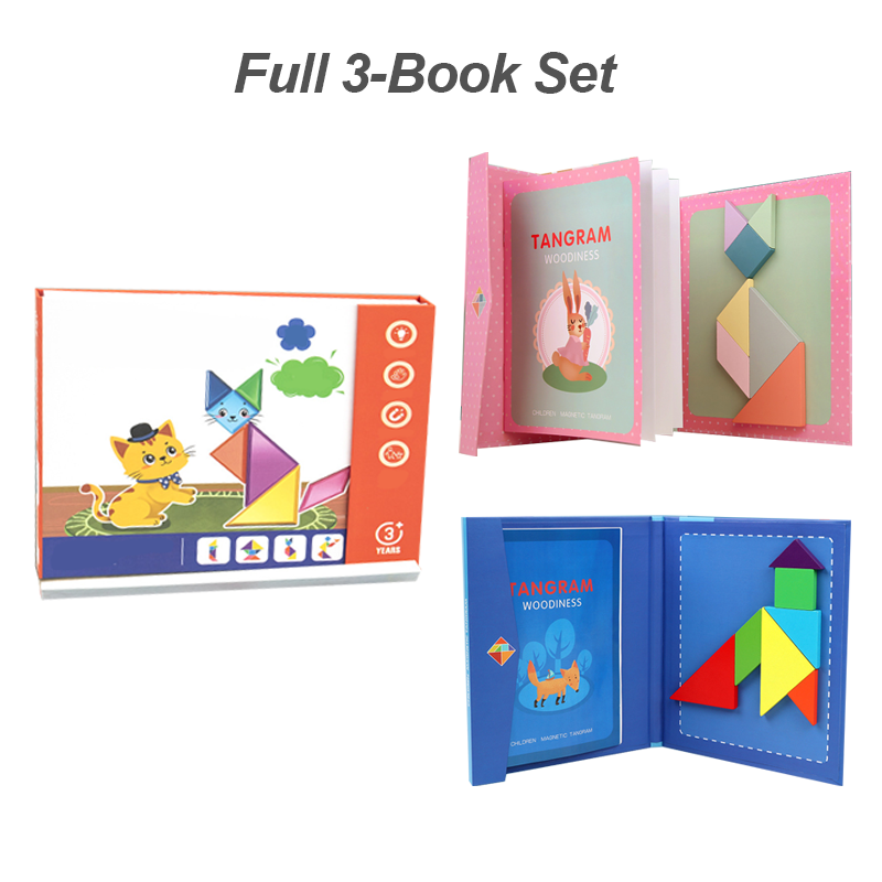 🎁The perfect gift🌟Enhancing children's thinking skills-Children's Magnetic Tangram Puzzle Set