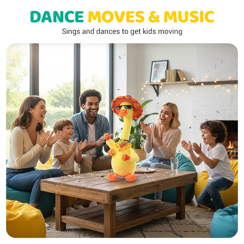 Interactive Talking & Dancing Duck Plush Toy