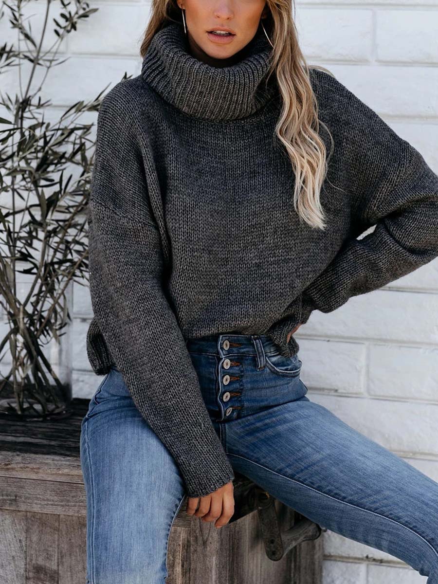 Love-Back Turtleneck Sweater