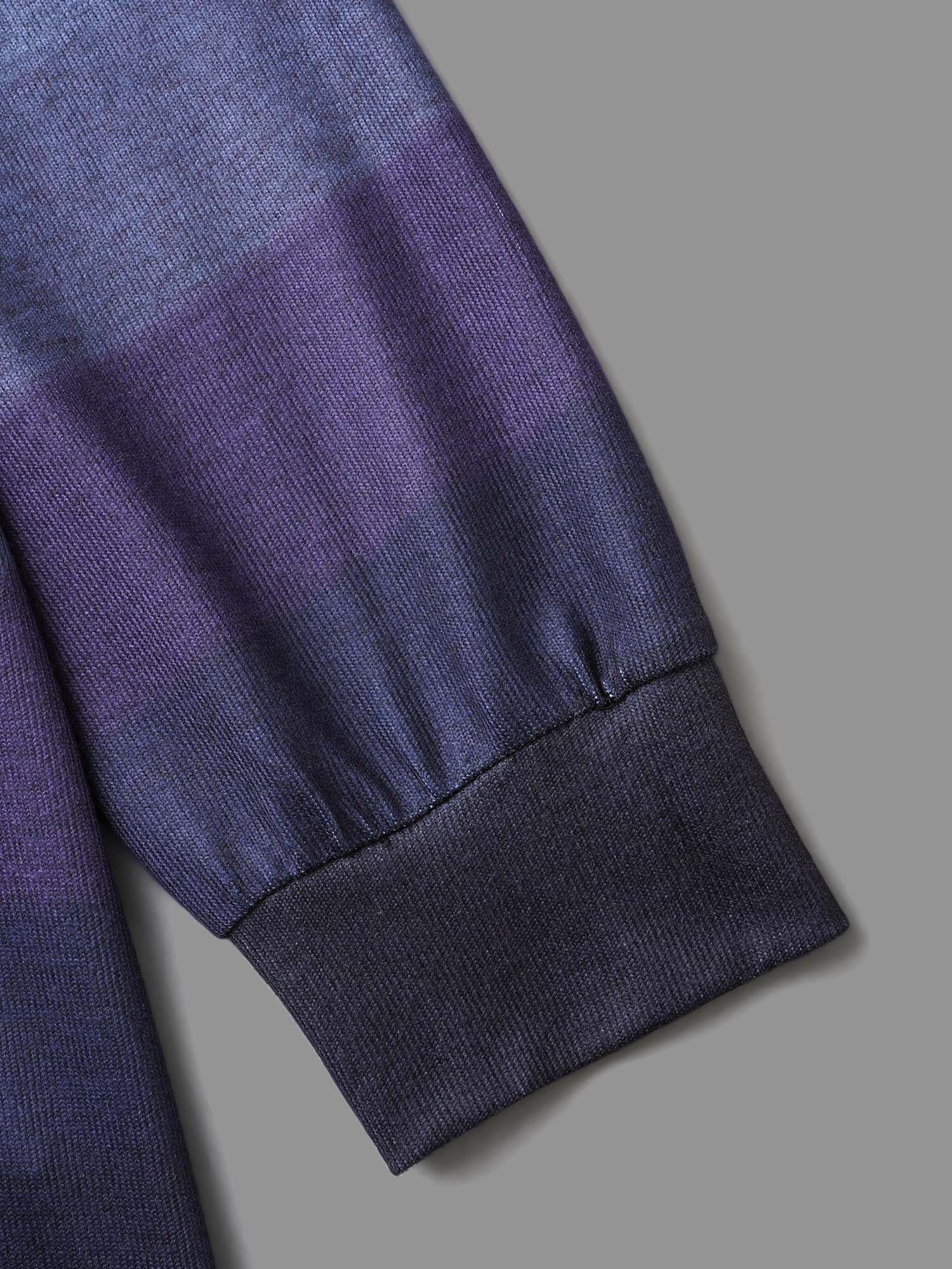 Ombre Contrast Round Neck Sweatshirt