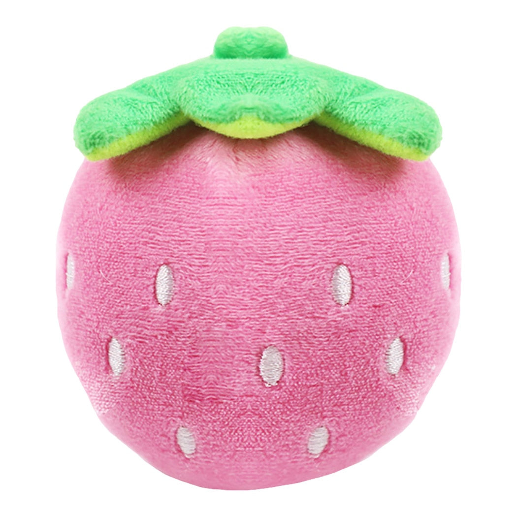 Strawberry Stuffed Squeaky Dog Toy