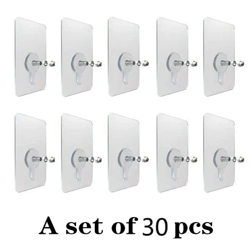 ⚡Drill Free Adhesive Hooks(30PCS/Set)
