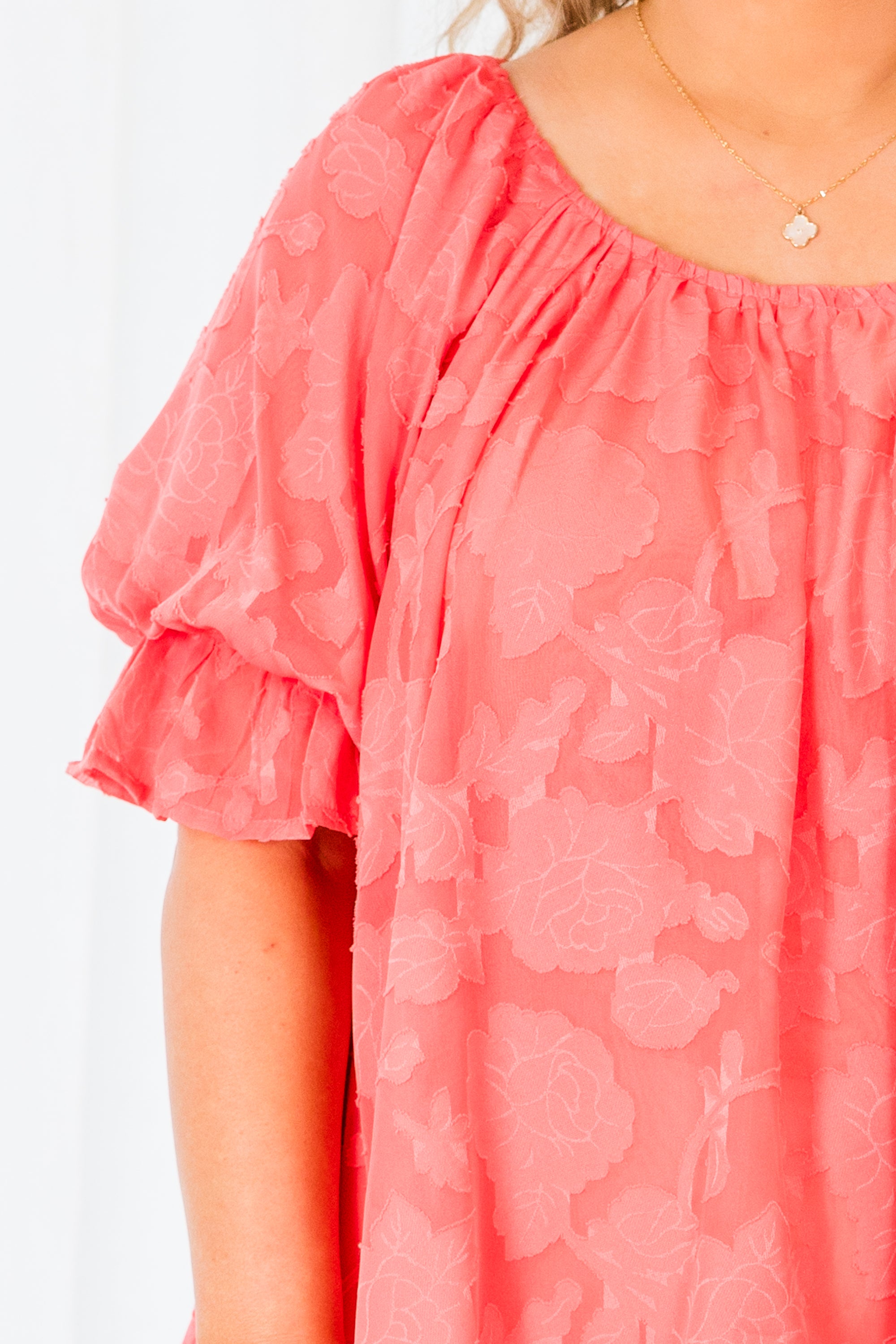 Because Of Love Top. Coral Pink