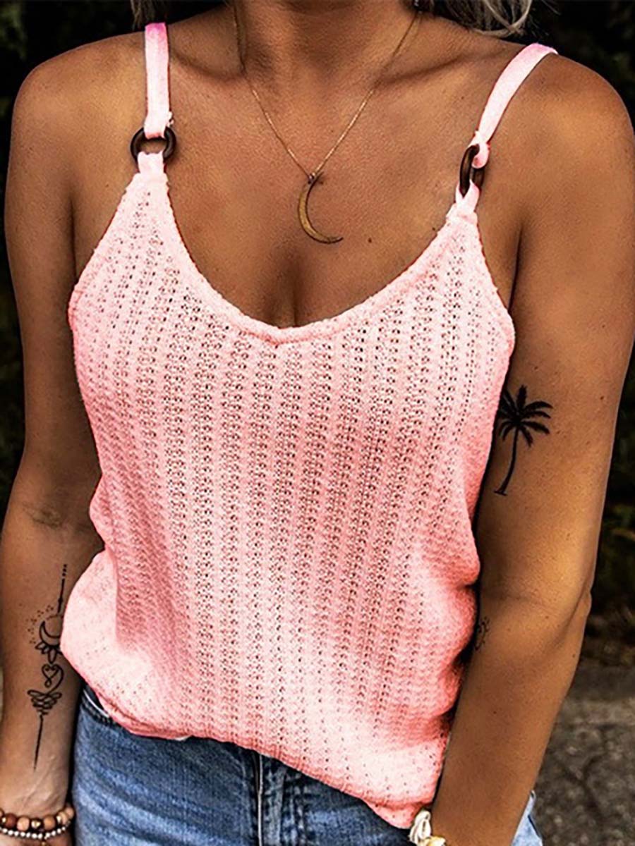 V-Neck Patchwork Suspenders(6 colors)