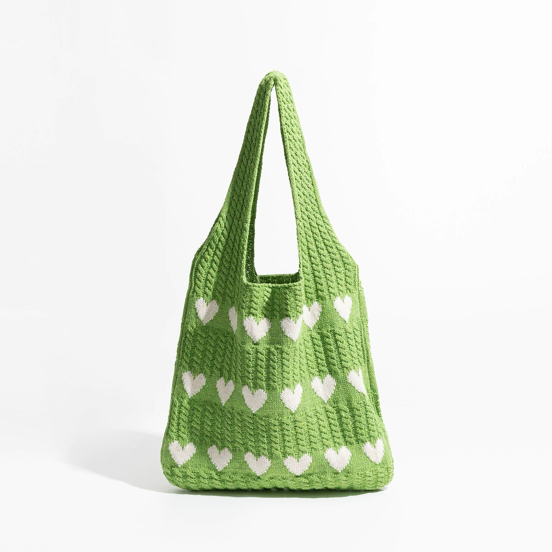 Heart Pattern Crochet Bag