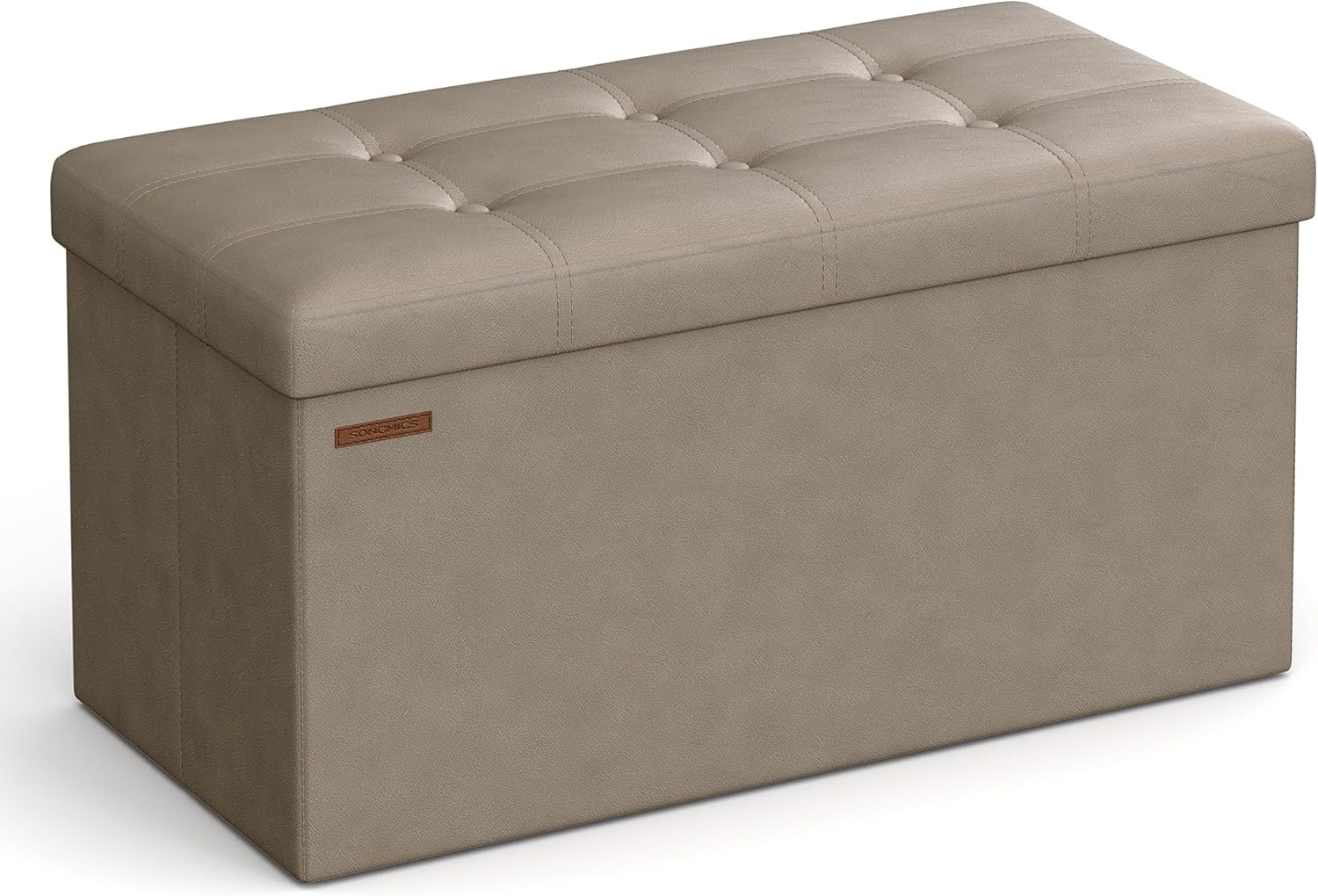 SONGMICS Mazie Collection - 43 Inches Folding Storage Ottoman Bench