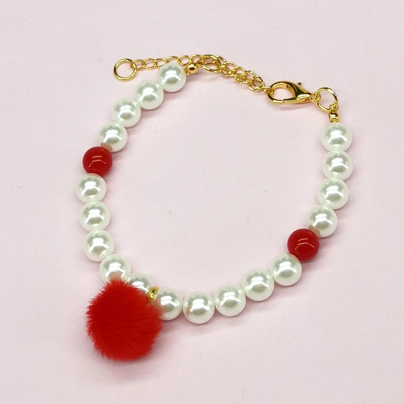 Cute Metal Strawberry Bow Knot Pet Accessories