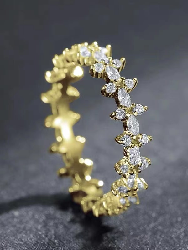 925 Sterling Silver Cubic Zirconia Band Ring