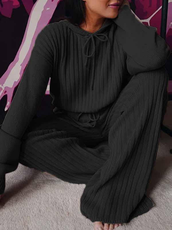 Loose Hooded Two Sets