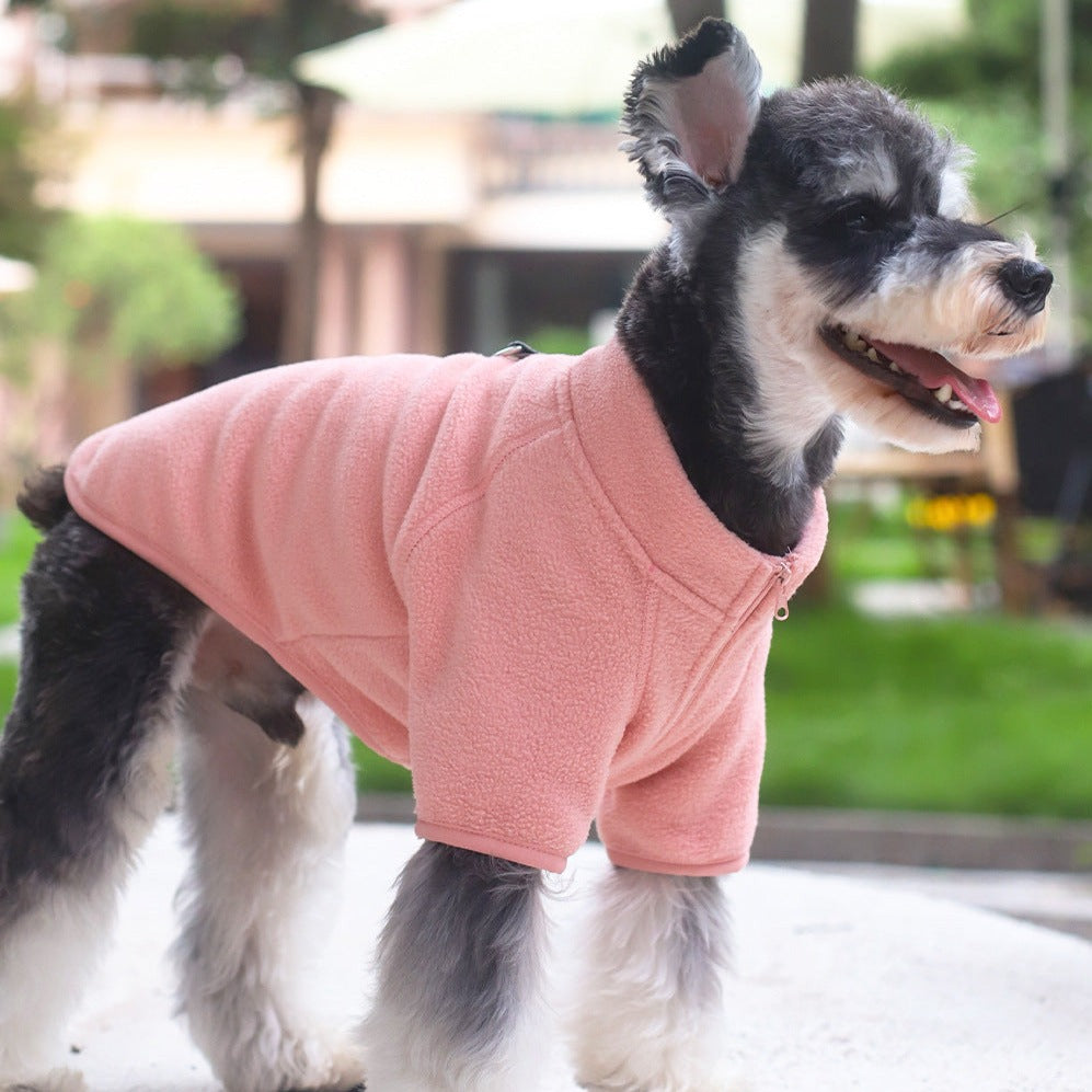 Two-Legged Fleece Solid Color Jacket Coat