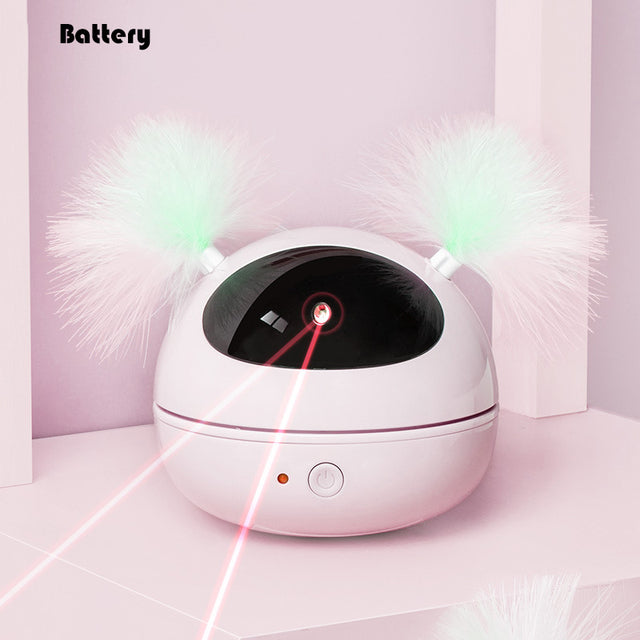 TwirlBeam Rotating Laser & Feather Cat Toy